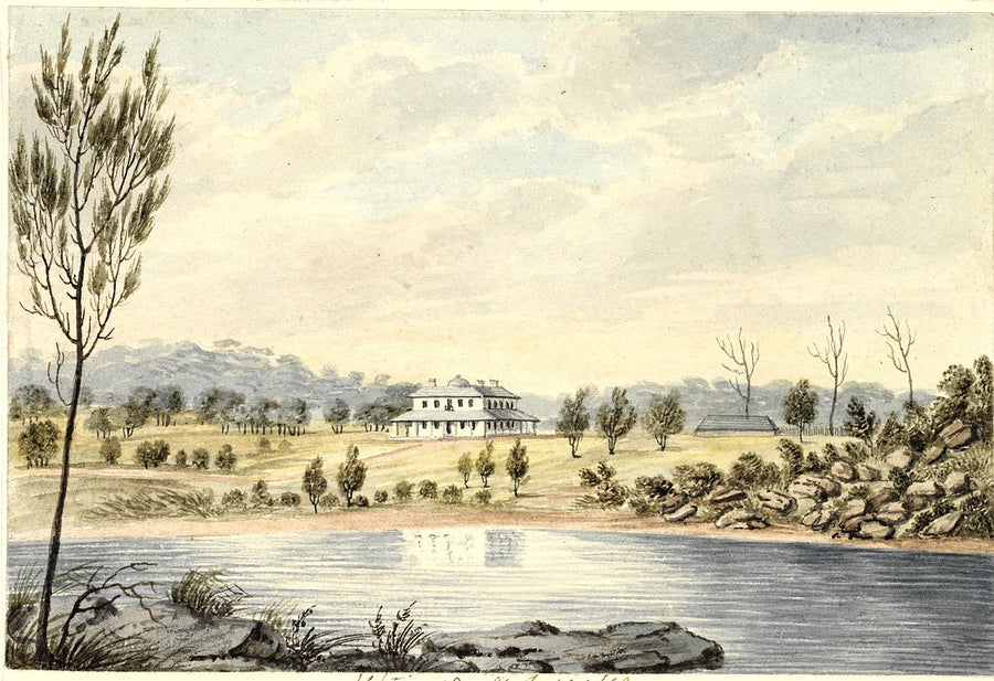 Ultimo House, Surgeon John Harris's estate, from the east, 1820 — illustration, from Ultimo, circa 1820