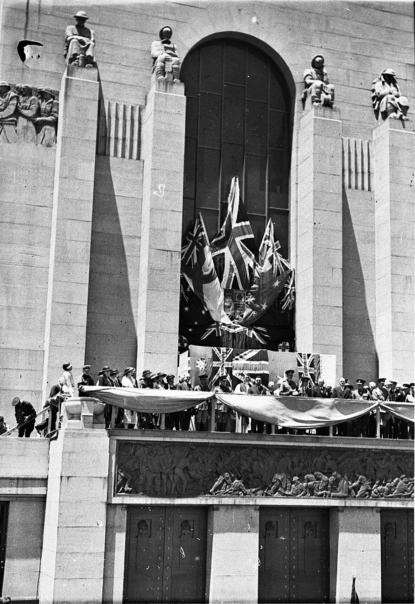 Opening of the Anzac War Memorial, Hyde Park, 1934 — photograph, from Anzac Memorial, circa 1934
