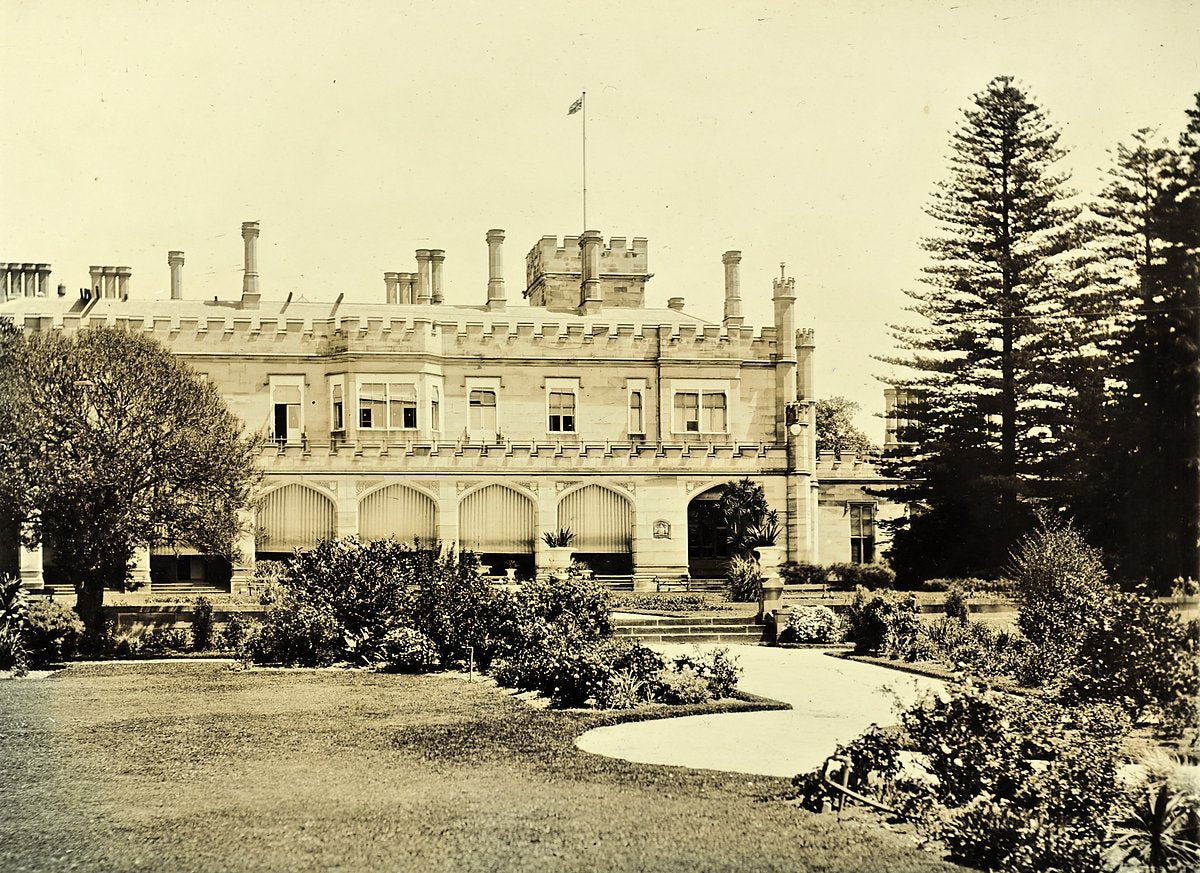 Government House, Sydney, from the garden — photograph, from Government House, 1900
