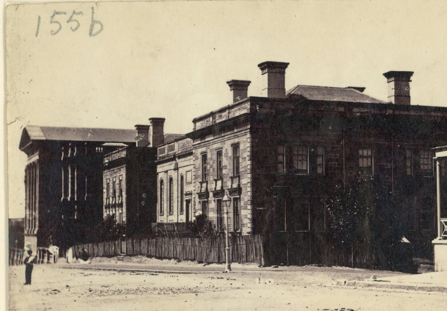 Sydney Grammar School, College Street, 1870 — photograph, from Sydney Grammar School, College Street, Sydney, circa 1870