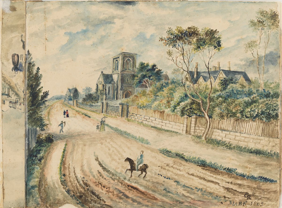 St Mark's Church, Darling Point, March 1863 — illustration, from Darling Point, circa 1863