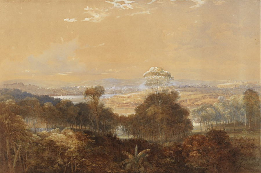 Sydney Harbour from Mr Blacket's house, Glebe — illustration, from Glebe, circa 1861