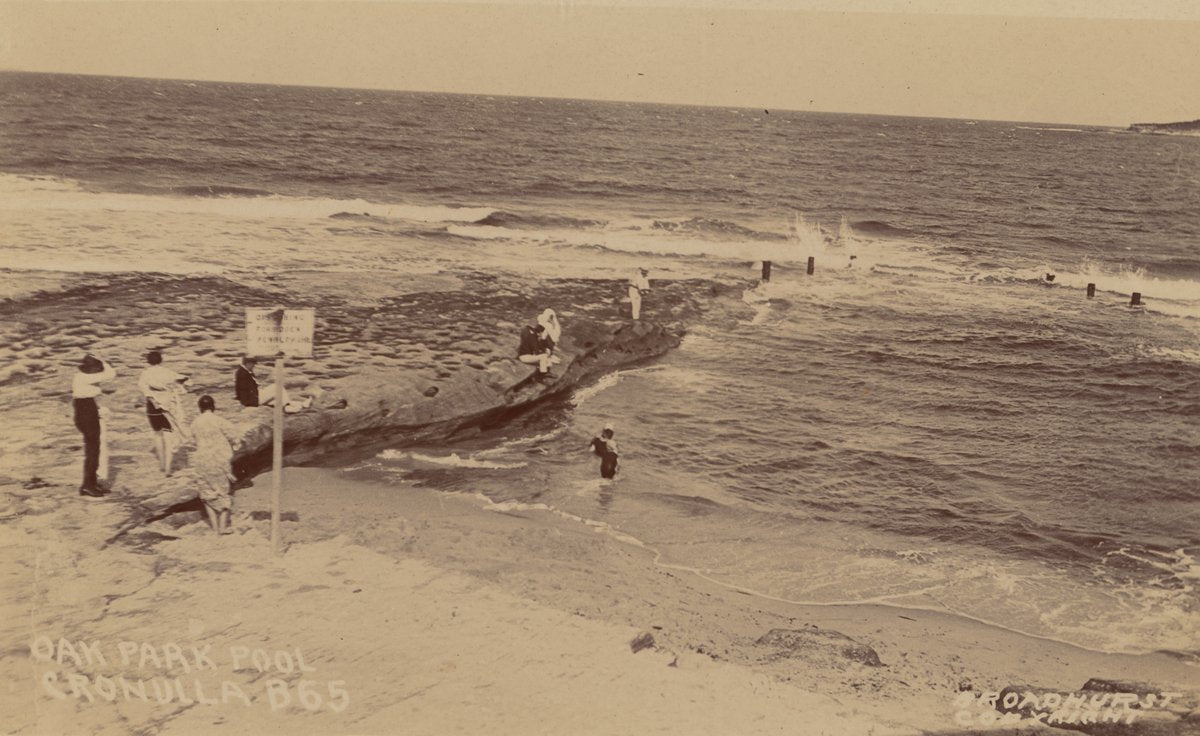 Oak Park Pool, Cronulla — photograph, from Oak Park Rock Pool, circa 1900