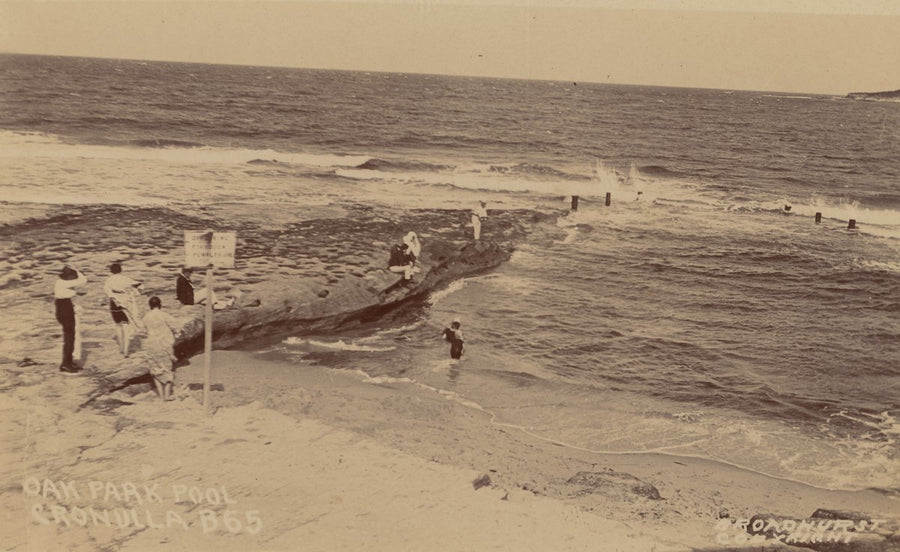 Oak Park Pool, Cronulla — photograph, from Oak Park Rock Pool, circa 1900