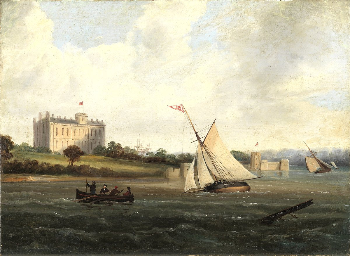Government House and Fort Macquarie from Sydney Harbour — illustration, from Government House, c. 1860