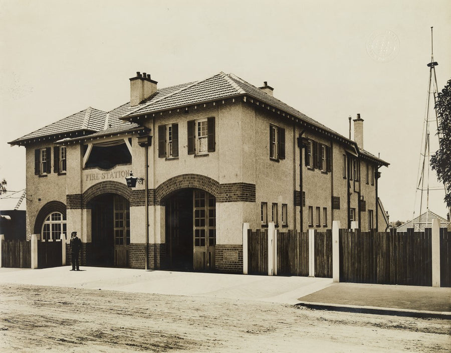 Drummoyne Fire Station, Lyons Road, 1910 — photograph, from Drummoyne Fire Station, circa 1910