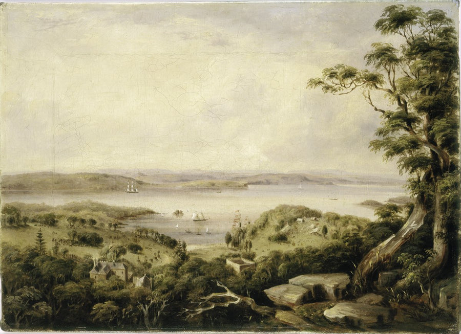 Vaucluse House and its 1851 fête, from New South Head Road — illustration, from Vaucluse House, circa 1851