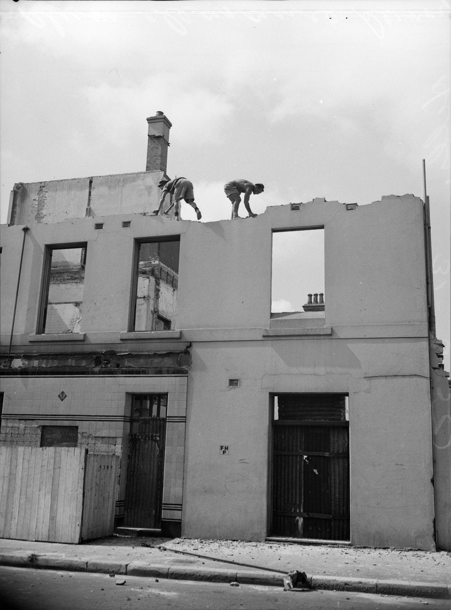 Demolition of terrace houses, Surry Hills, 1950 — photograph, from Surry Hills, circa 1950