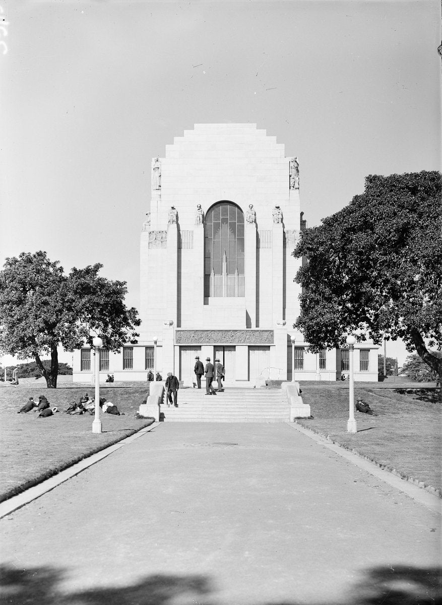 Anzac Memorial, Hyde Park, Sydney, 1934 — photograph, from Anzac Memorial, circa 1934