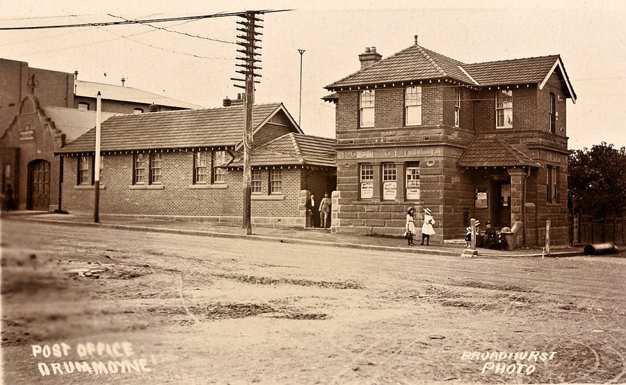 Drummoyne Post Office on Victoria Road — photograph, from Drummoyne Post Office, c. 1900–27