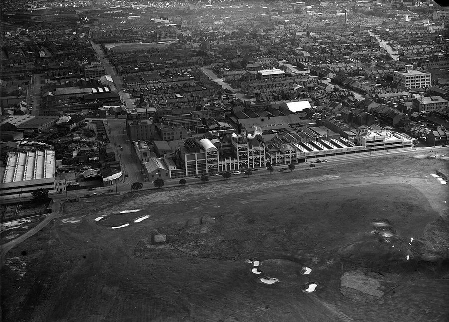 Rosebery factories and open ground, from the air — photograph, from Rosebery, c. 1940