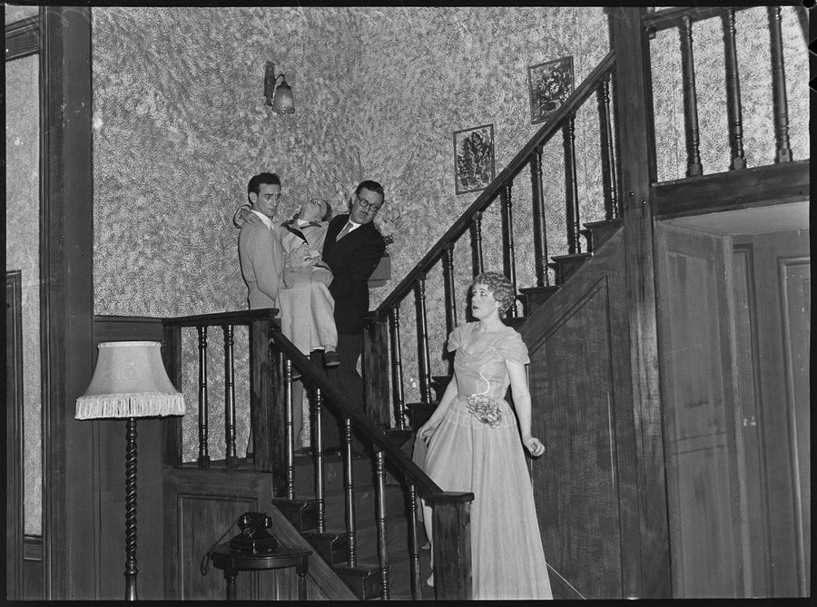 Staircase scene from a Sydney stage production, 1949 — photograph, from Sydney, New South Wales, circa 1949