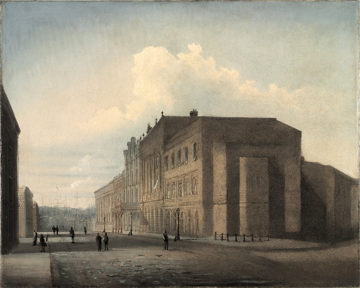 Lower Pitt Street with the AMP Society building, Sydney — illustration, from Pitt Street, c. 1864–80