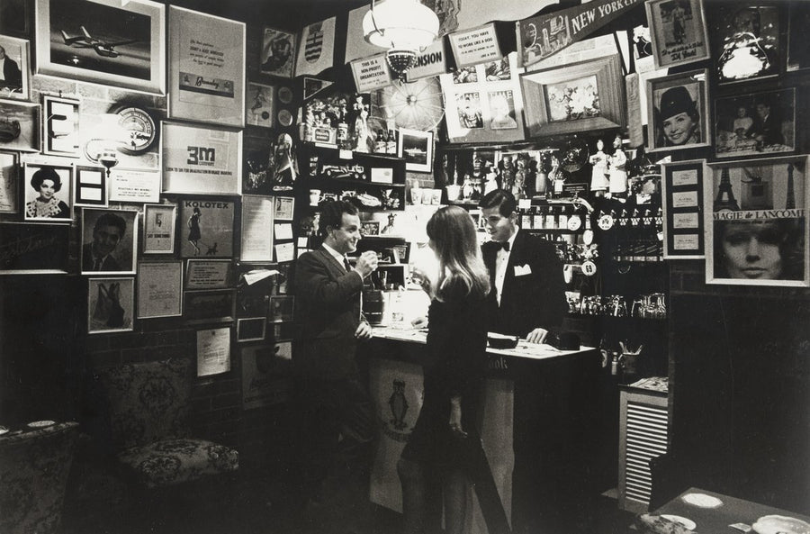 Memorabilia-covered bar, Kings Cross — photograph, from Victoria Street, circa 1967
