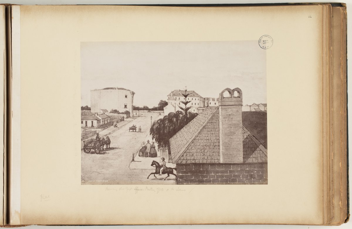 Bent Street, Sydney, drawn by John Rae in 1842 — illustration, from Bent Street, Sydney, circa 1870