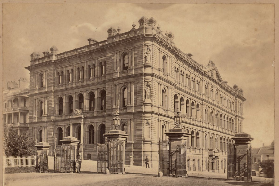 Colonial Secretary's Office at Macquarie and Bridge Streets, Sydney — photograph, from Chief Secretary's Building, Macquarie Street, Sydney, circa 1879