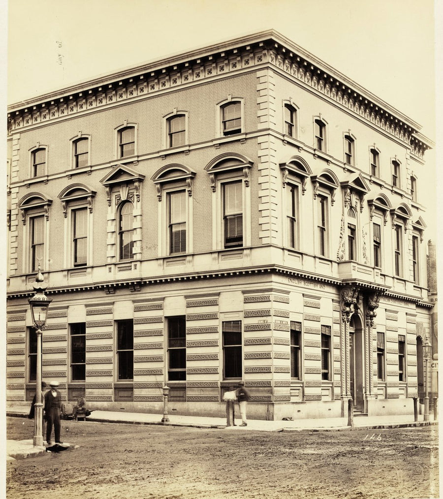English, Scottish & Australian Bank, George and King Streets, Sydney — photograph, from King Street, circa 1873