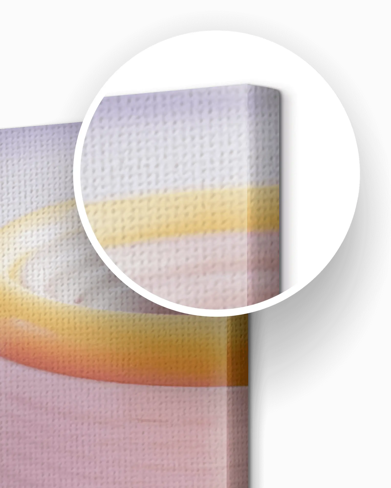 Stretched canvas — surface texture